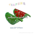 Watermelon shape PVC food packing / gift bag with zipper and handle